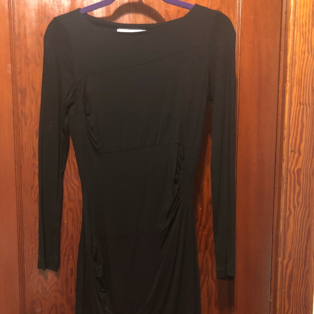 Diane Von Furstenberg black ruched dress Size 0